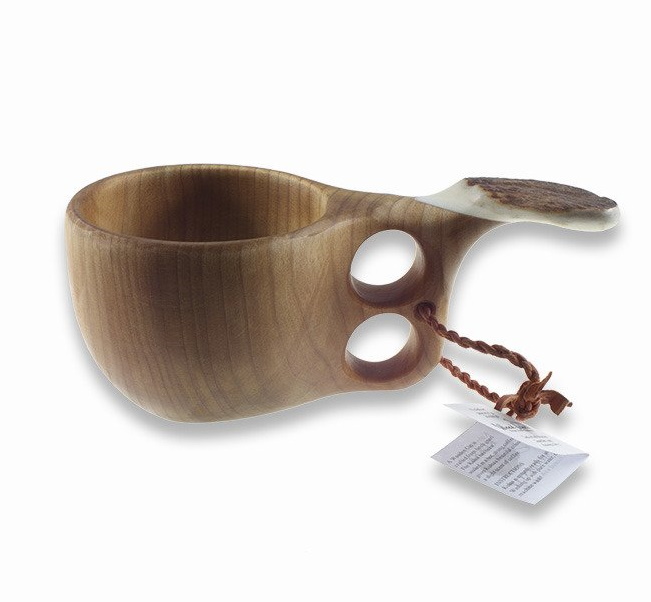 Image de Wood Jewel - Kuksa en bois et corne de renne 150 ml