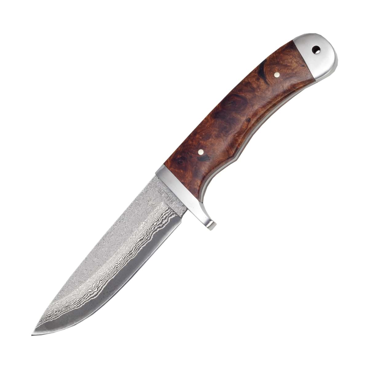 Image de Haller - Couteau en damas avec manche en racine dans un coffret cadeau