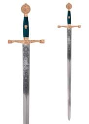 Image de Marto - Épée Excalibur dorée avec gravure décorative