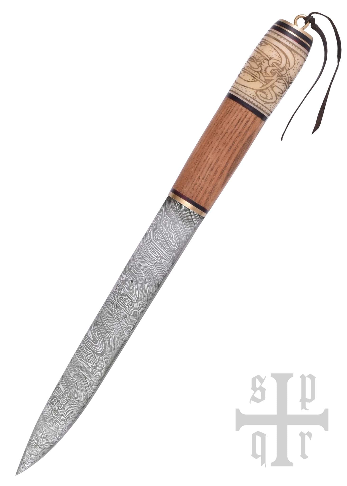 Image de SPQR - Couteau viking en damas avec motif de noeuds