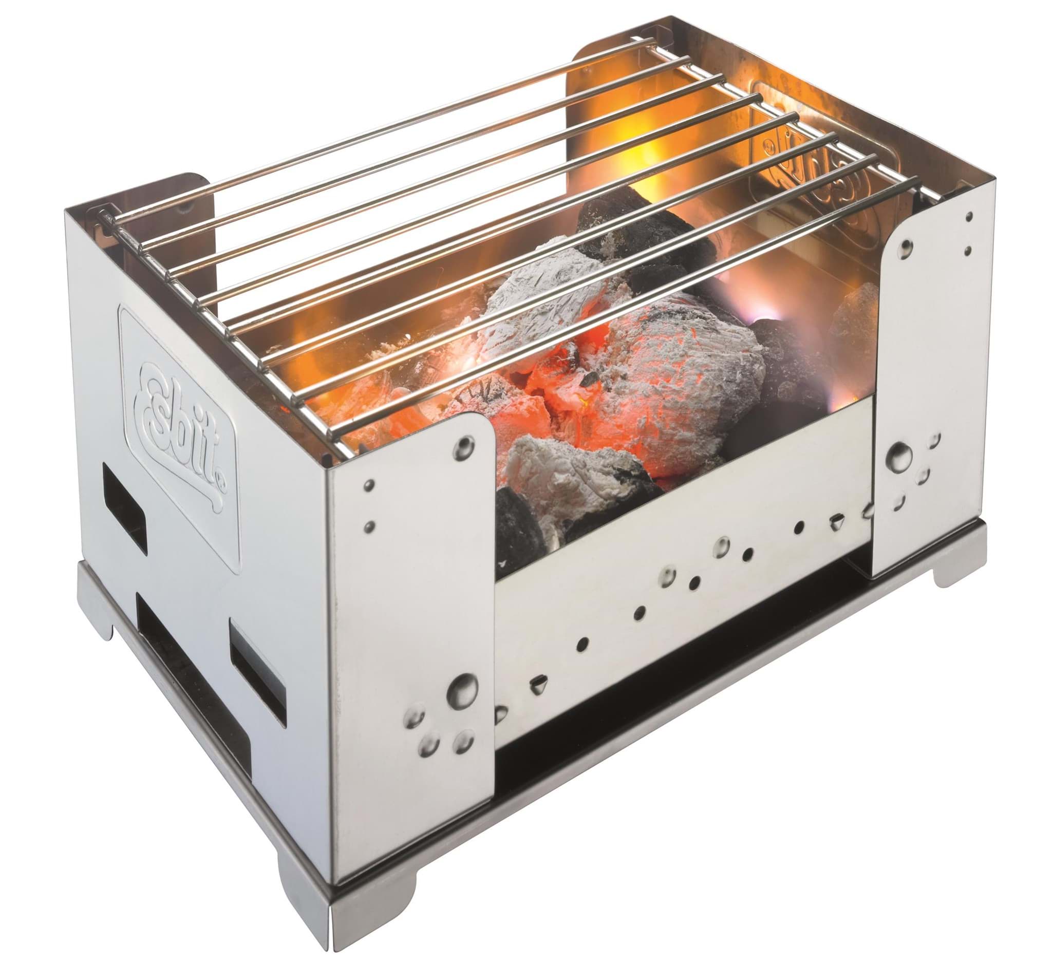 Image de Esbit - BBQ Box Grill à charbon en acier inoxydable 100S