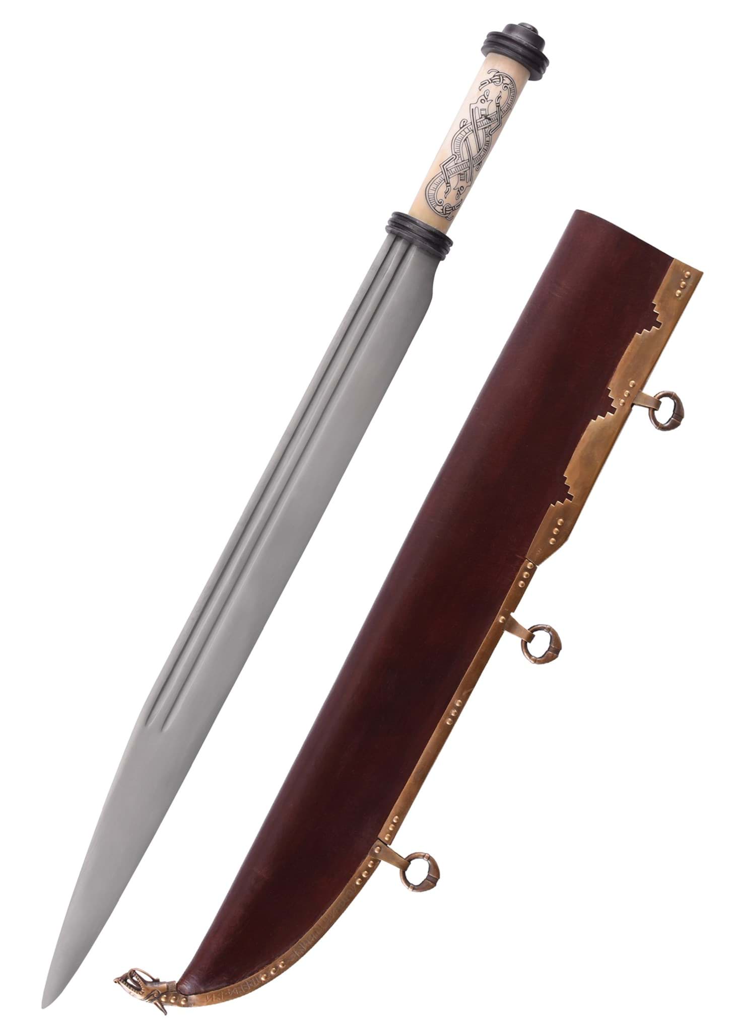 Picture of Battle Merchant - Viking Long Seax with Bone Handle in Jelling Style 10th Century
