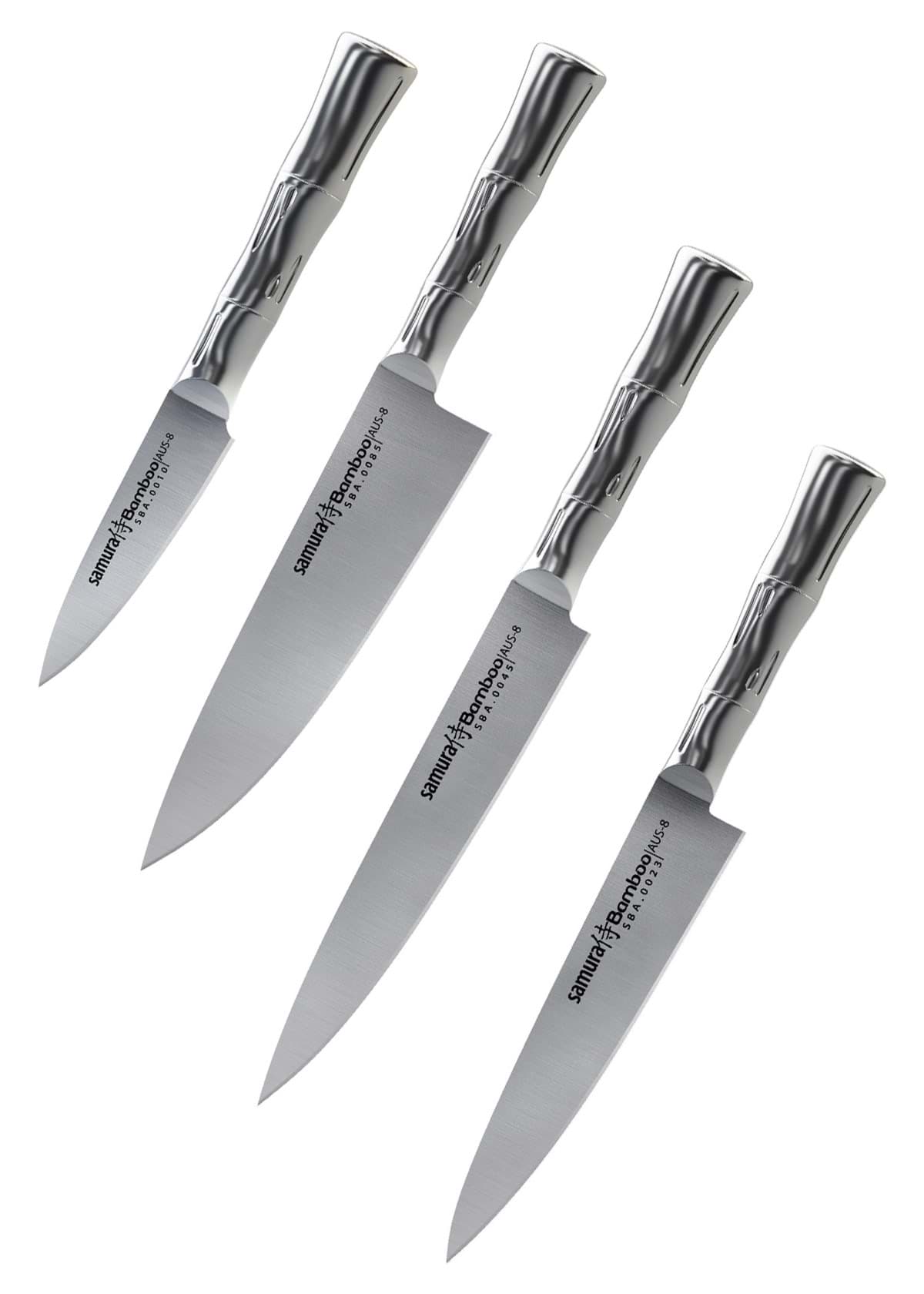 Image de Samura - Bloc de couteaux en bambou avec 4 couteaux de cuisine