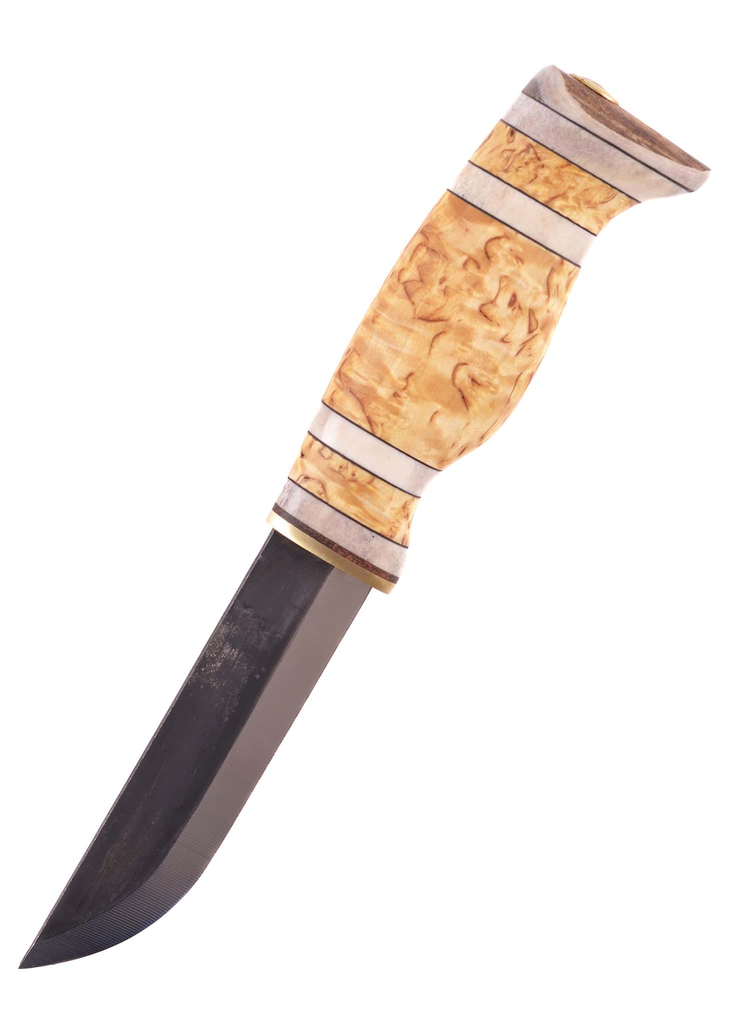 Image de Wood Jewel - Couteau de chasse en bouleau madré