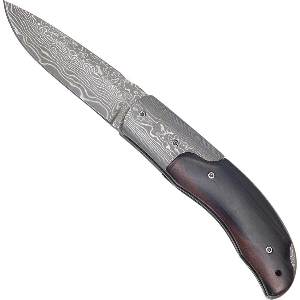 Picture of Haller - Damascus Pocket Knife Ebony 42972