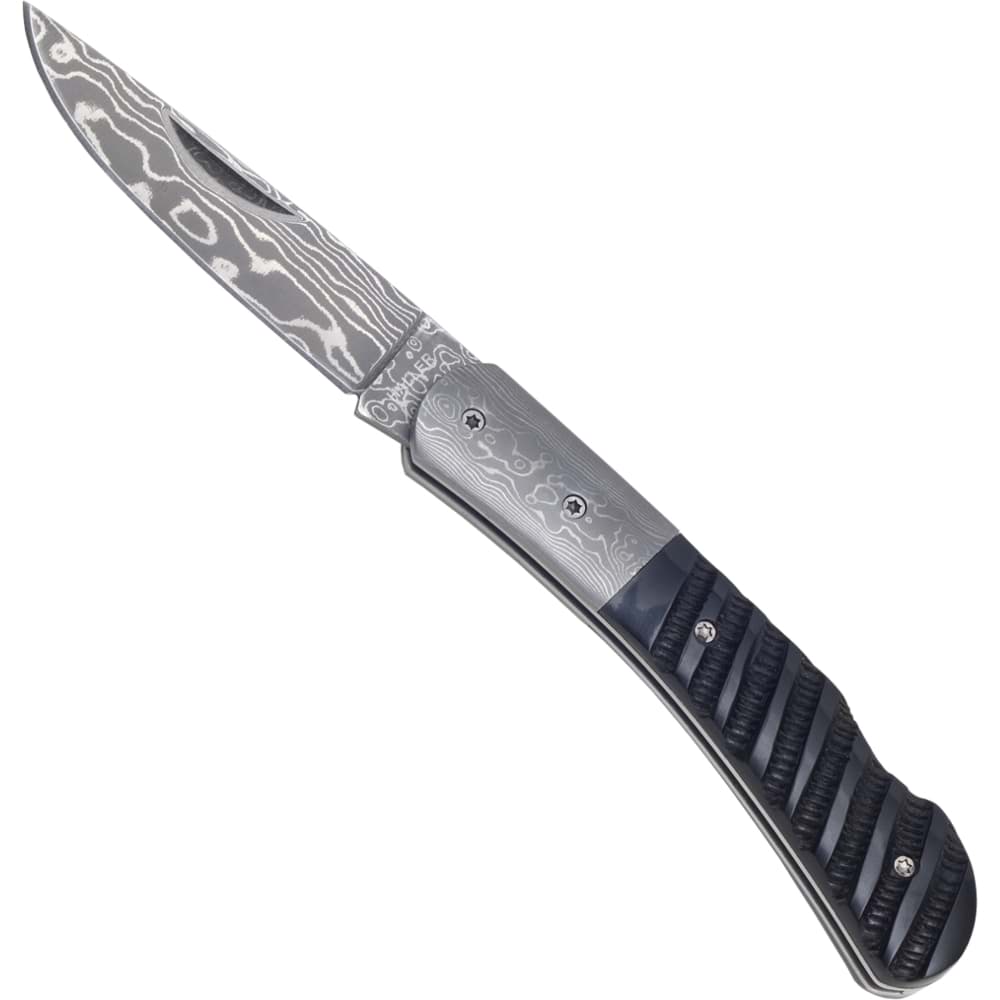 Image de Haller - Couteau de poche en damas avec manche en corne de buffle 42973