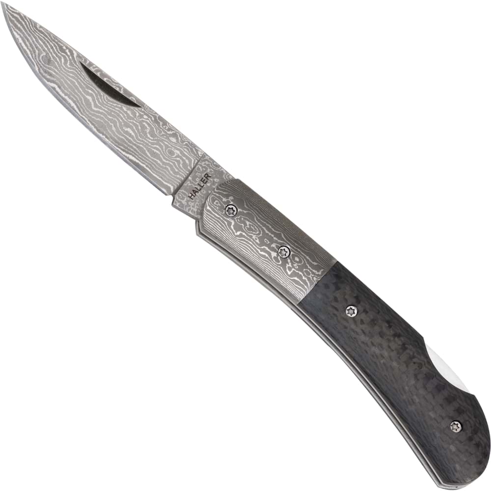 Picture of Haller - Damascus Pocket Knife Carbon 42976