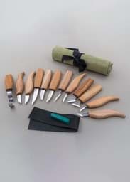 Image de BeaverCraft - Set de sculpture sur bois 12 pièces avec trousse à outils et accessoires