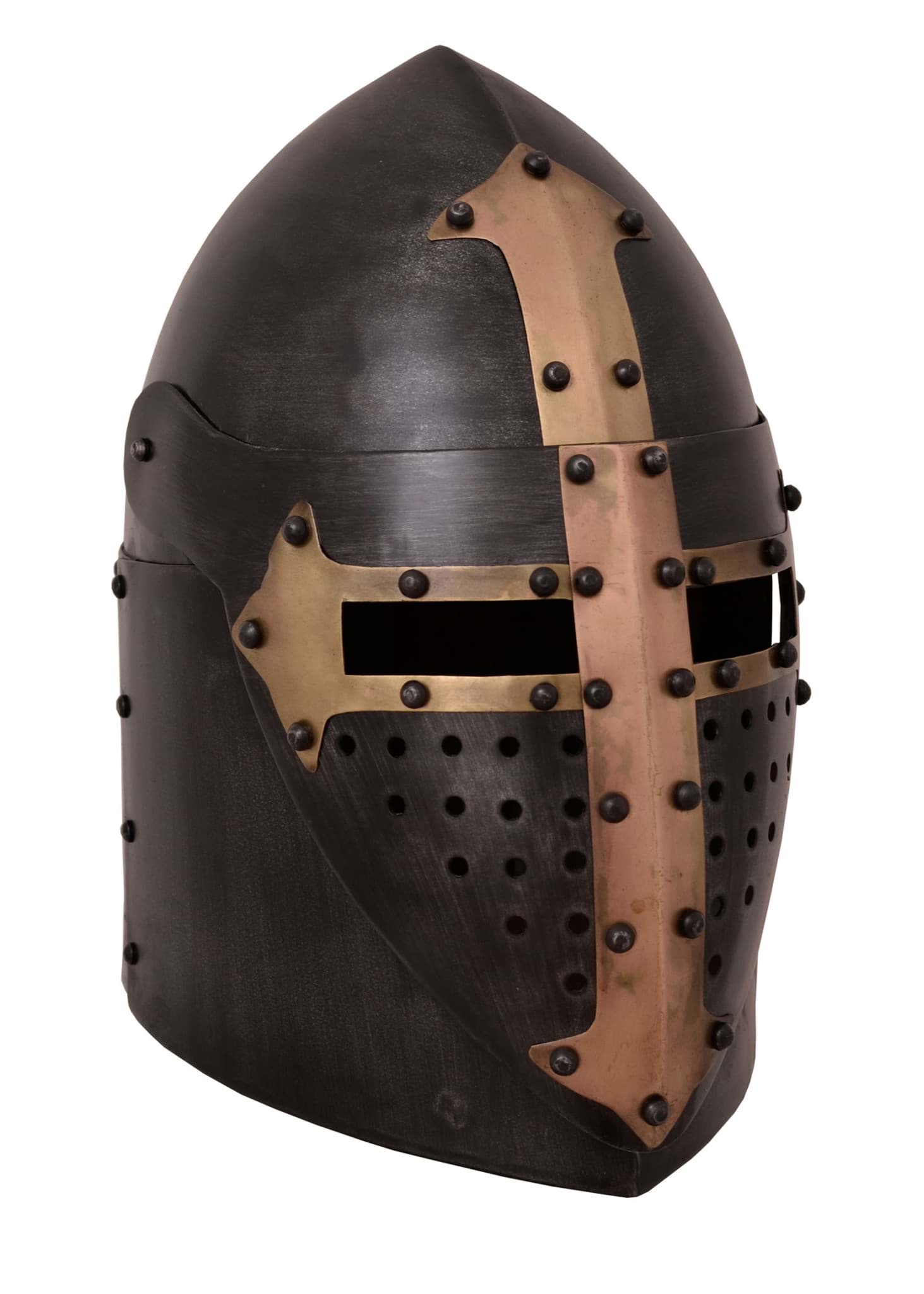 Picture of Battle Merchant - Great Helm with Foldable Visor Antique Finish