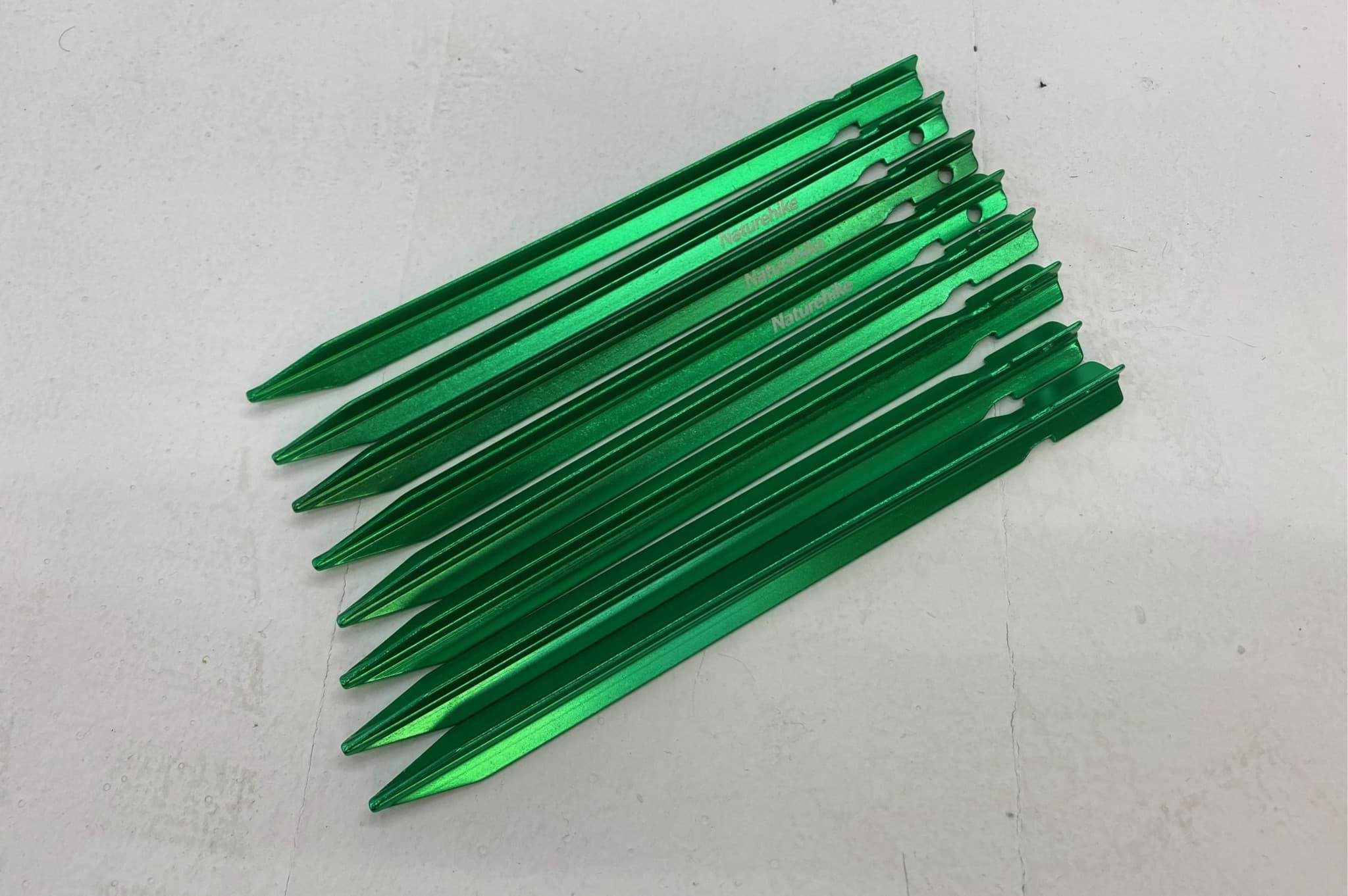 Picture of Naturehike - Aluminum Tent Pegs Set 8 Pieces Green
