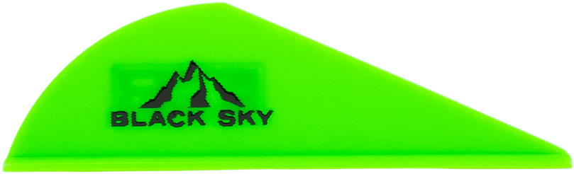 Image de Bohning - Black Sky Vanes 2" Néon Vert Pack de 100
