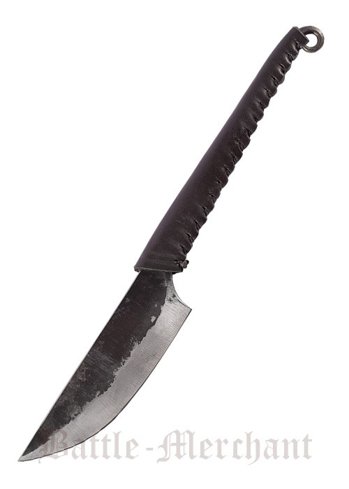 Image de Battle Merchant - Couteau forgé avec manche en cuir 21 cm