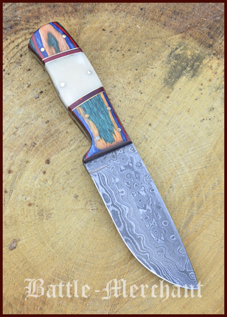 Picture of Battle Merchant - Damascus Hunting Knife Wood-Bone