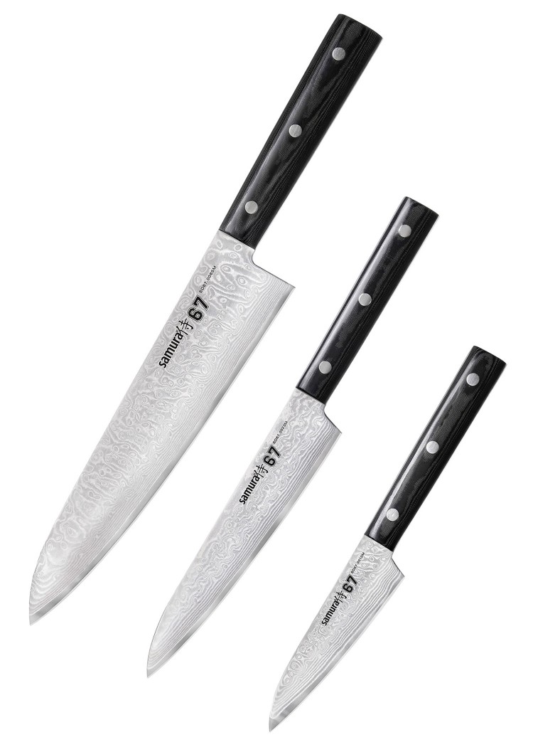 Picture of Samura - DAMASCUS 67 3-Piece Kitchen Knife Set