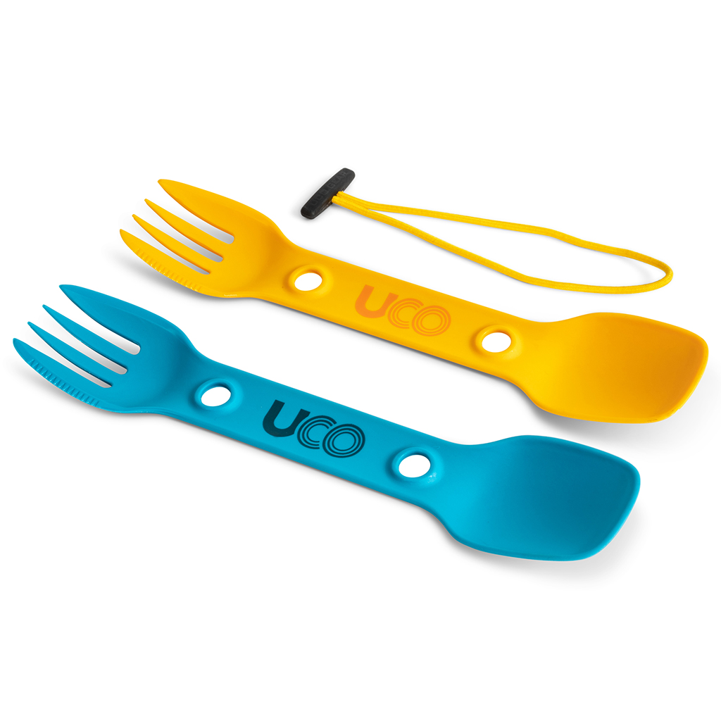 Image de UCO - Spork multifonction pack de 2 Or & Bleu ciel