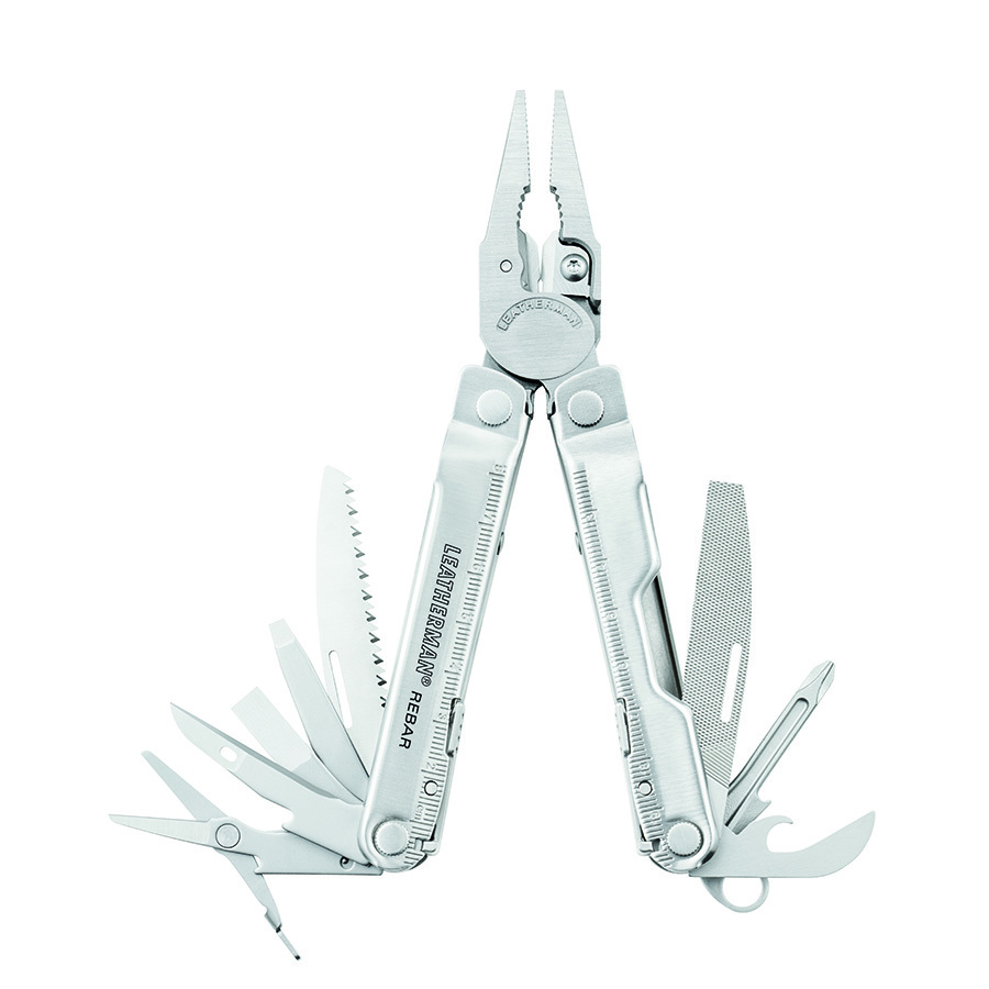 Immagine di Leatherman - Coltello senza lama Rebar Silver con fodero in pelle