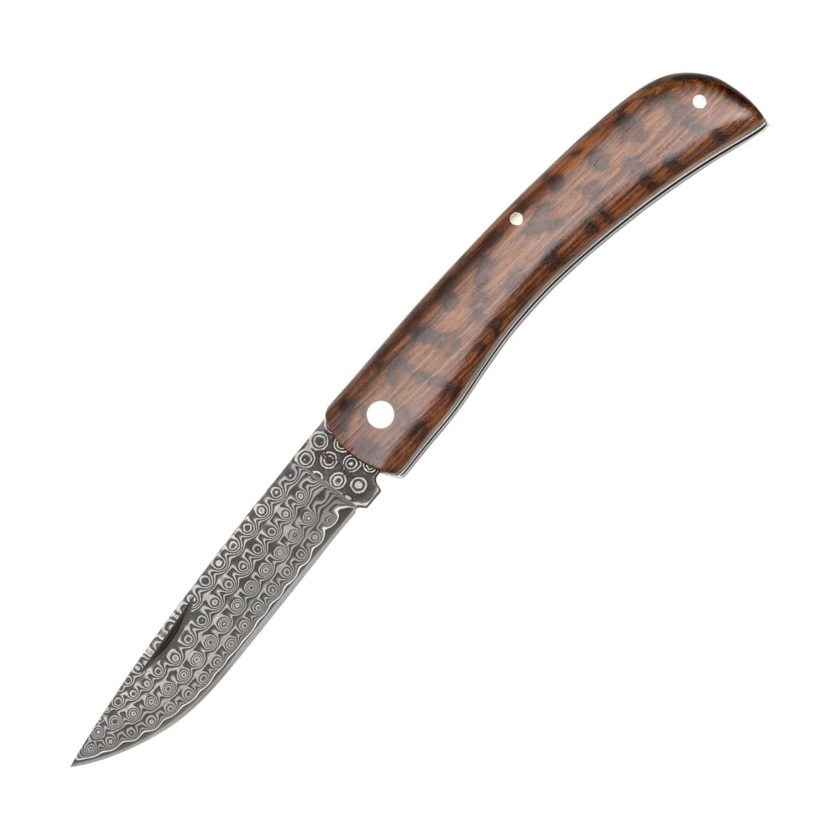 Picture of Haller - Damascus Pocket Knife Snakewood Rose Pattern