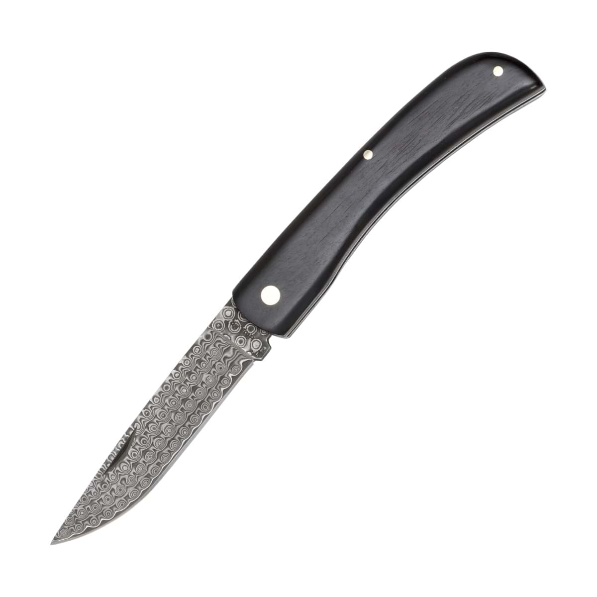 Picture of Haller - Damascus Pocket Knife Ebony Rose Pattern