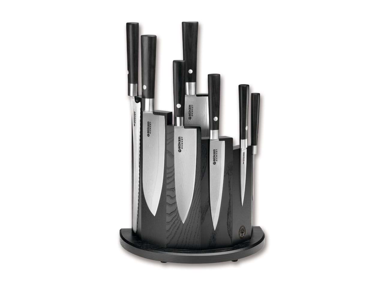Immagine di Böker - Set coltelli Damasco nero con blocco coltelli 8 pezzi