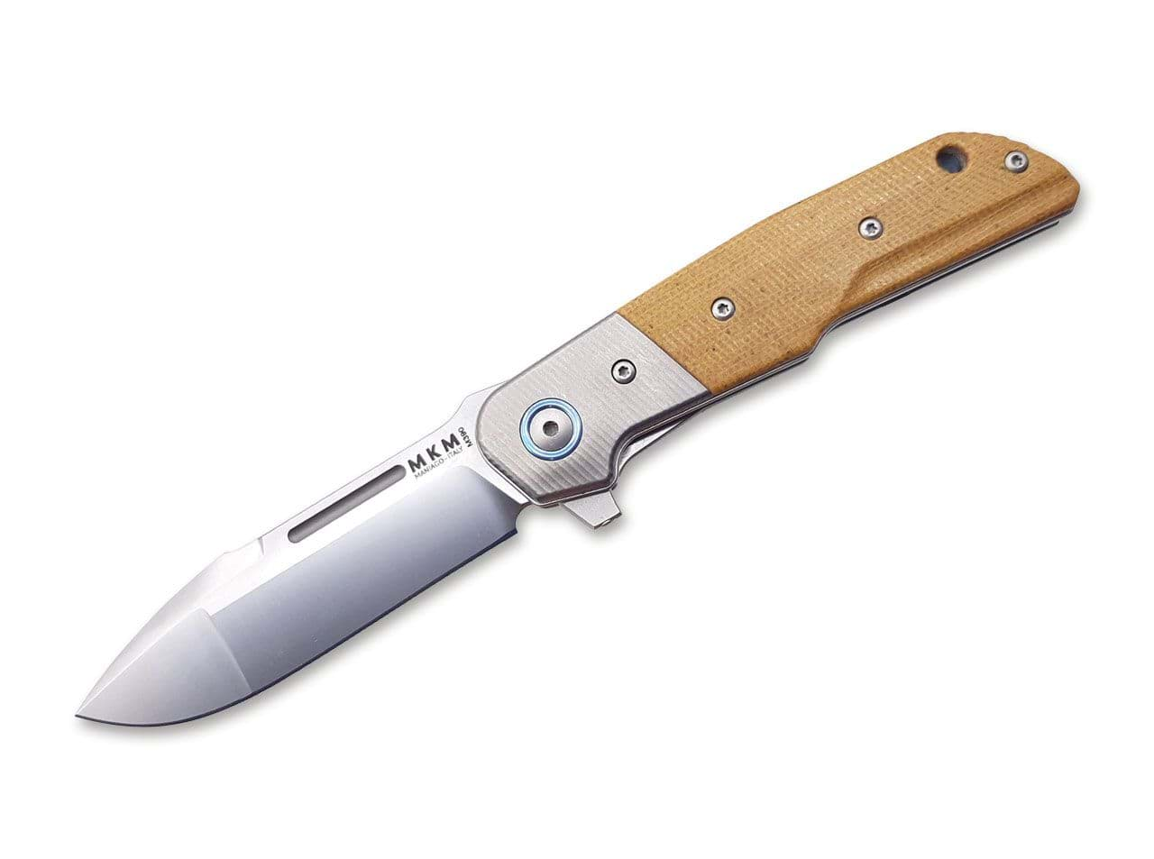 Immagine di MKM - Clap Micarta Brown Titanium Bolster