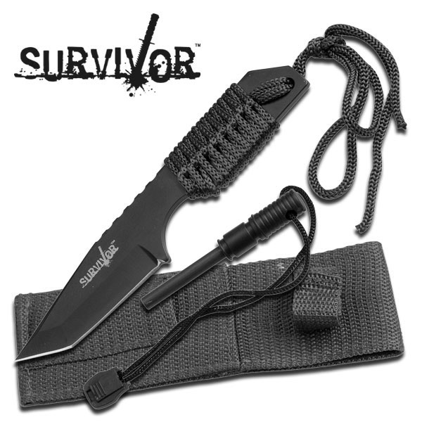 Image de Survivor - Couteau de survie avec allume-feu 106320B