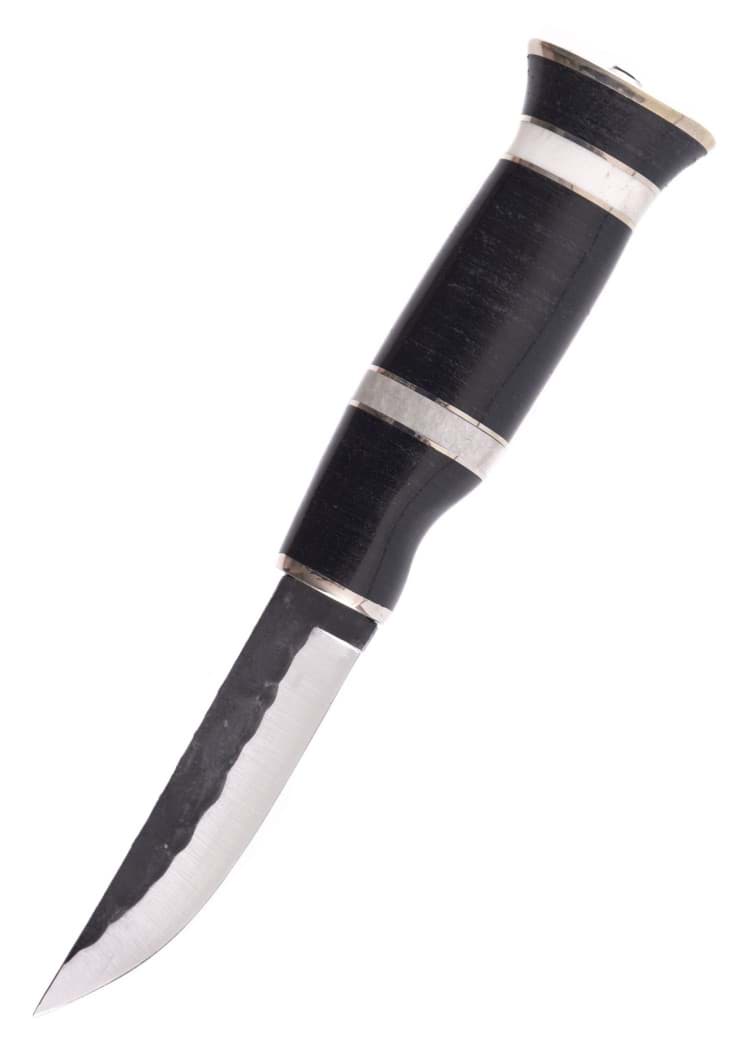 Image de Wood Jewel - Couteau finlandais avec manche en cuir