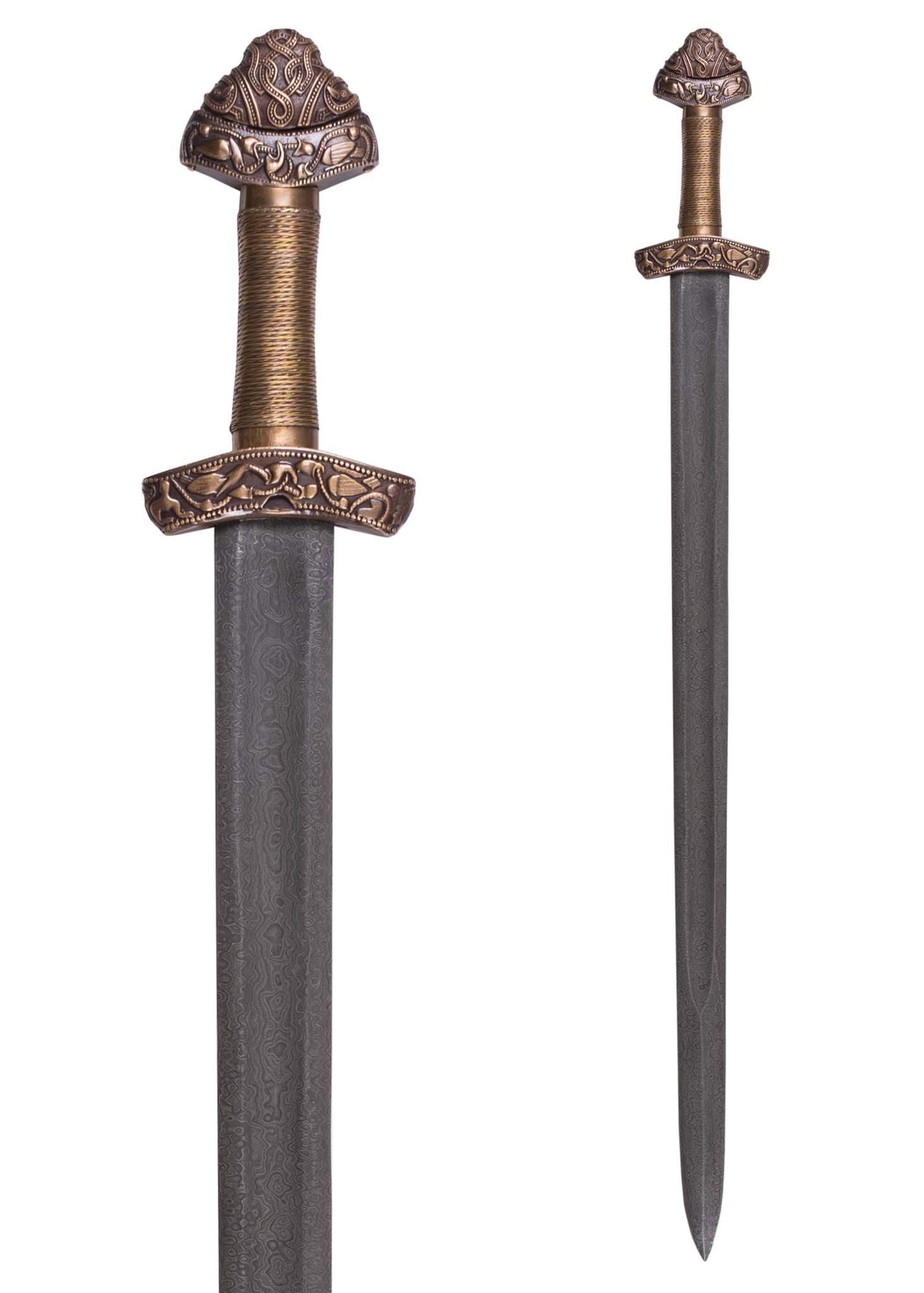 Image de Battle Merchant - Épée Viking en acier damassé de Dybäck