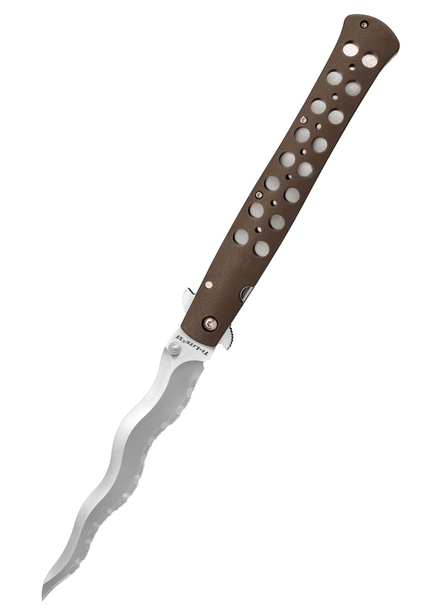 Image de Cold Steel - Ti-Lite Kris 6 pouces AUS-10A manche Zy-Ex à denture ondulée