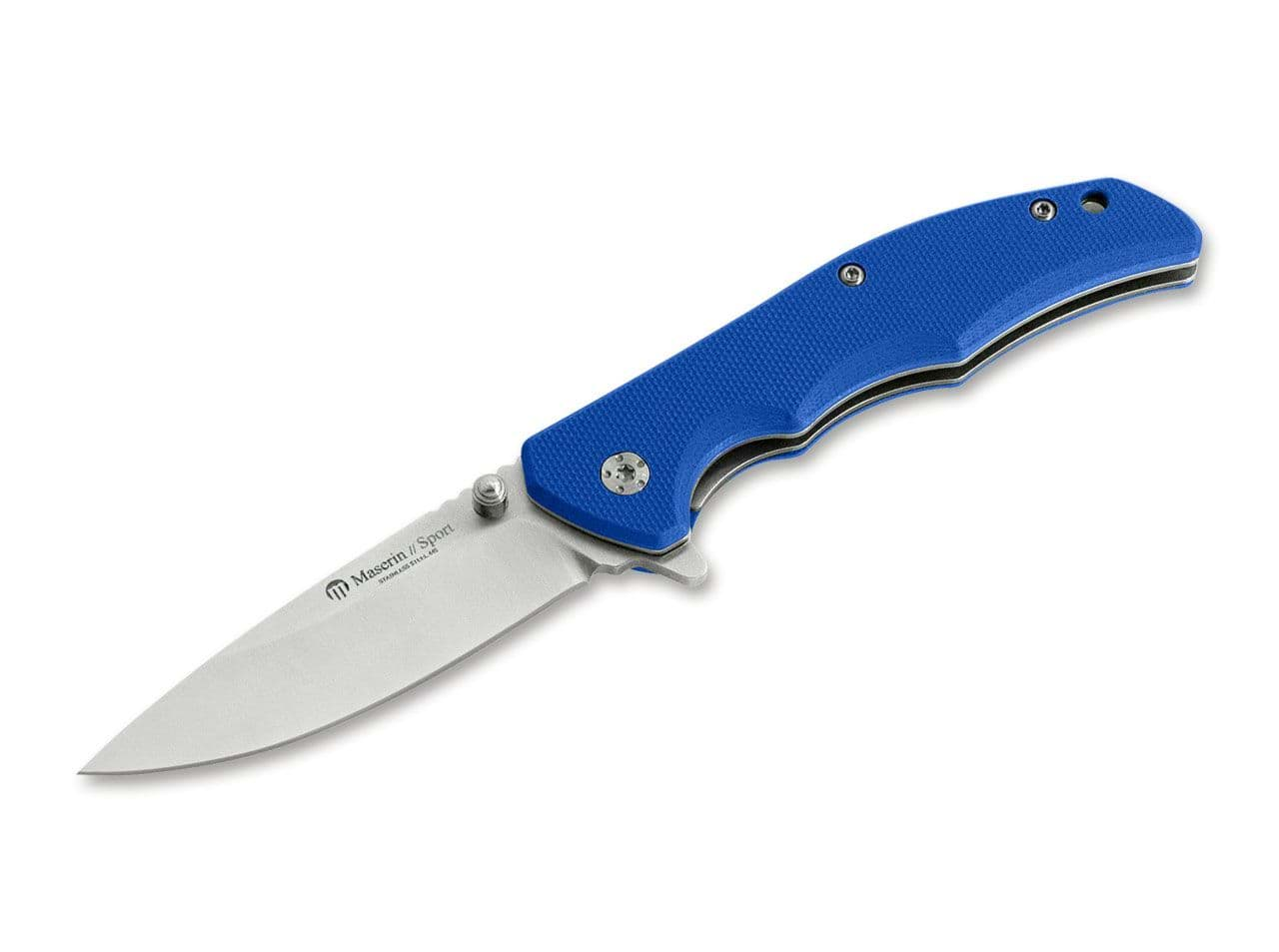 Image de Maserin - Couteau Sportif Droppoint G10 Bleu