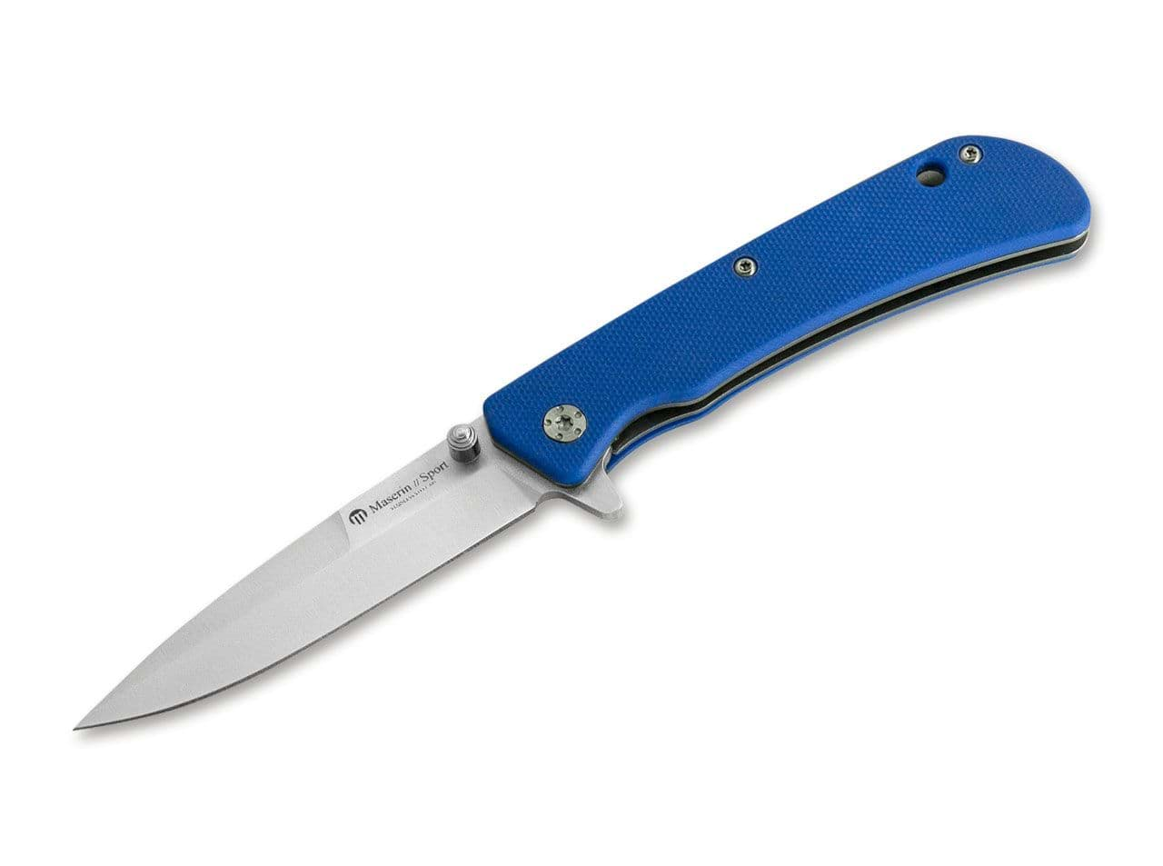 Immagine di Maserin - Coltello sportivo punta di lancia sottile G10 blu