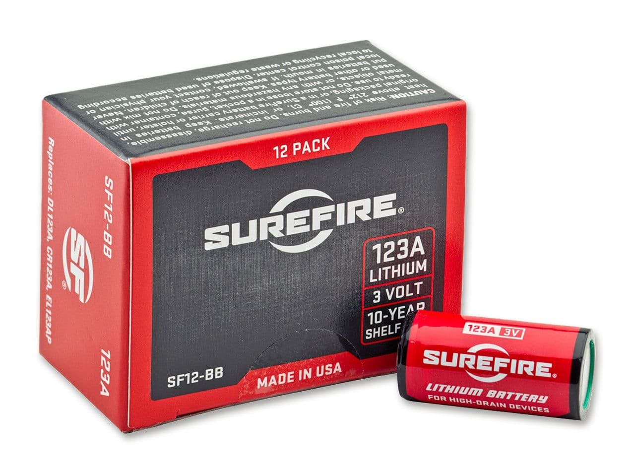 Image de SureFire - Lot de batteries CR123A 12