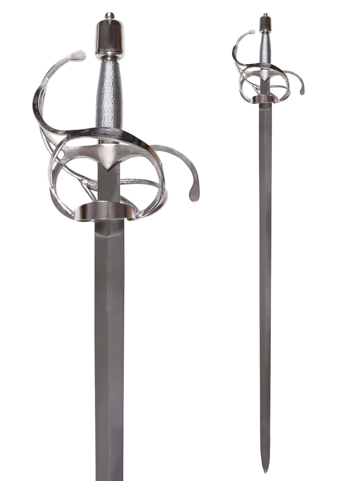 Picture of Battle Merchant - Basket-hilted Rapier with Broad Blade Wire-wrapped Handle