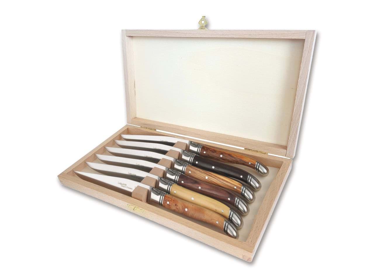 Immagine di Goyon-Chazeau - Set di coltelli da bistecca Laguiole in variazione di legno