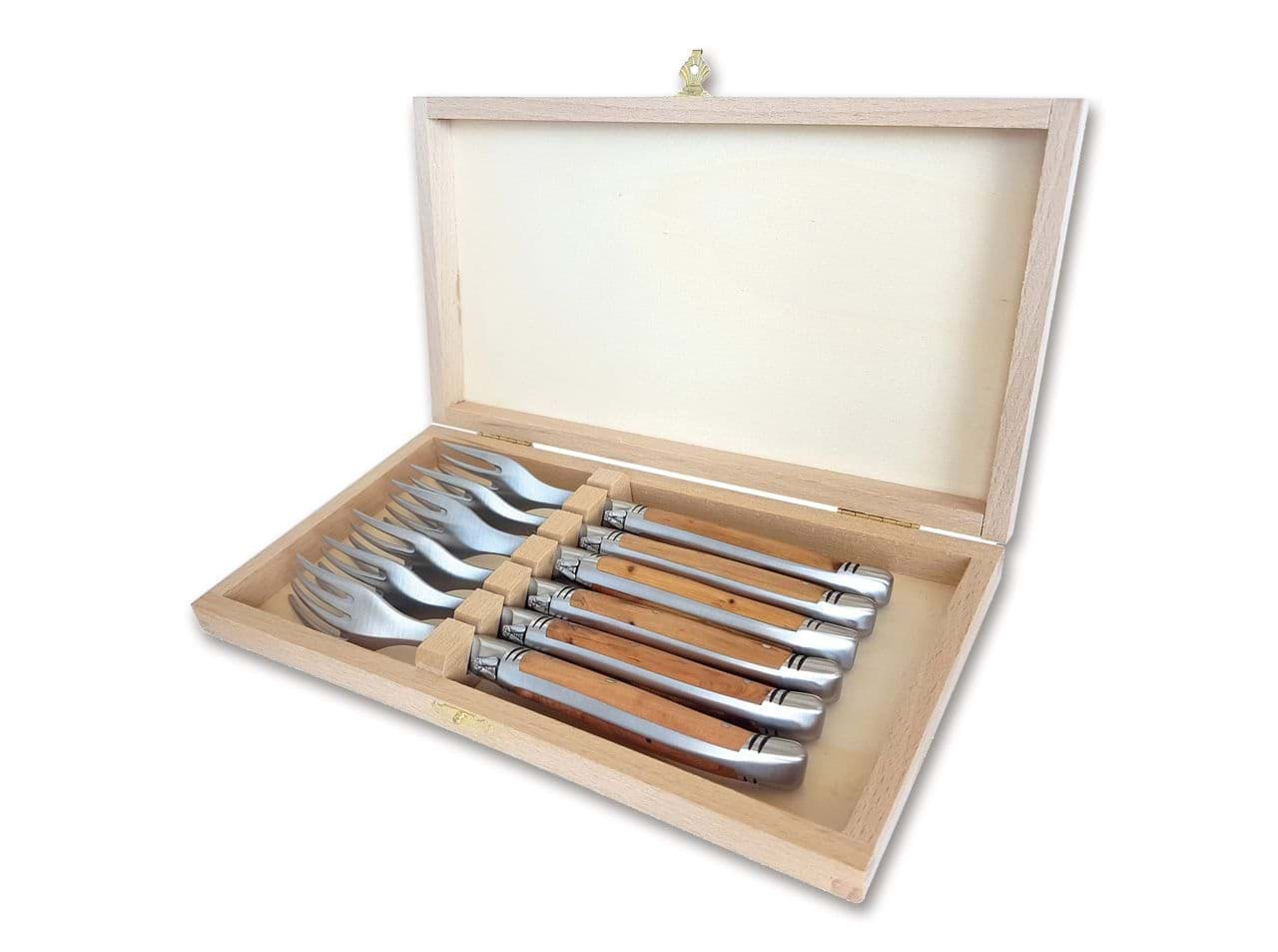 Image de Goyon-Chazeau - Set de fourchettes à steak Laguiole en genévrier