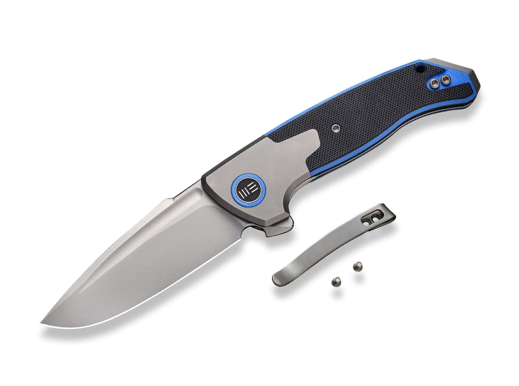 Bild von WE Knife - Press Check Titanium G10 Black Blue DP