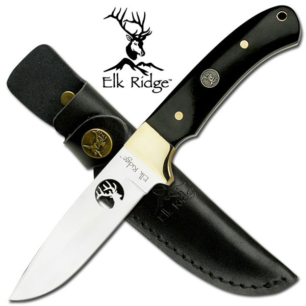 Image de Elk Ridge - Couteau de chasse 010 avec manche en bois de Pakka