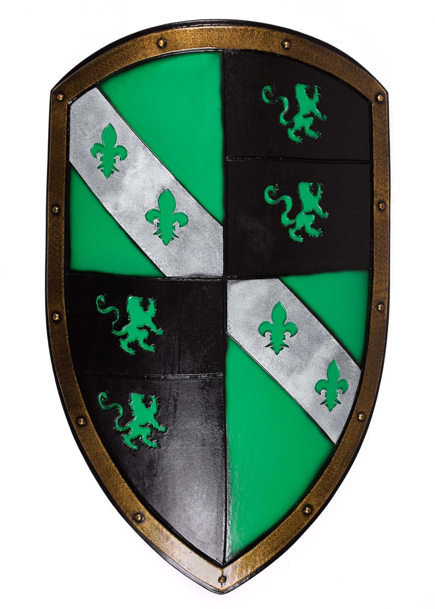 Picture of Epic Armory - LARP Coat of Arms Shield with Lion Green-Black