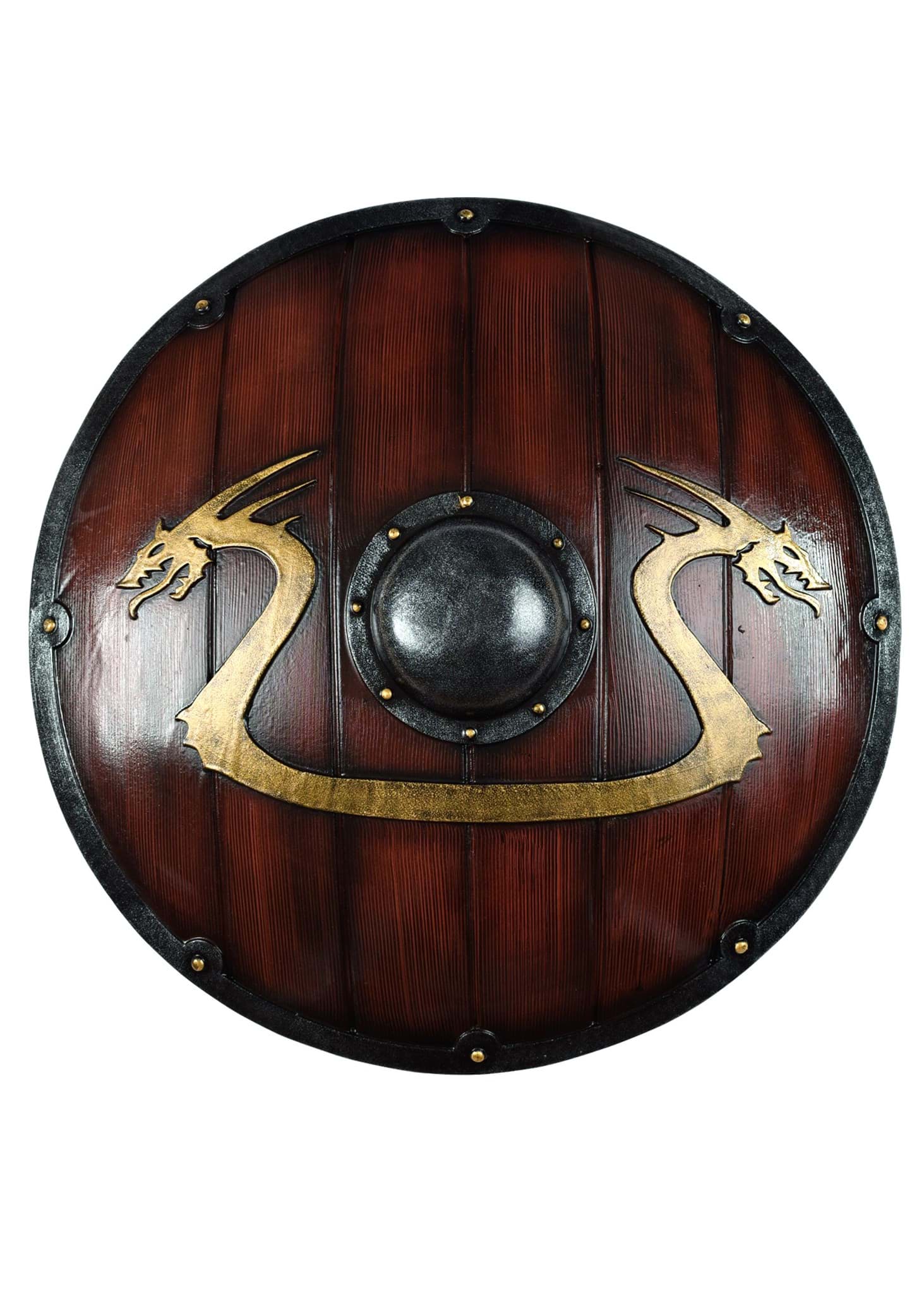 Picture of Epic Armory - LARP Viking Shield with Dragon Motif Red