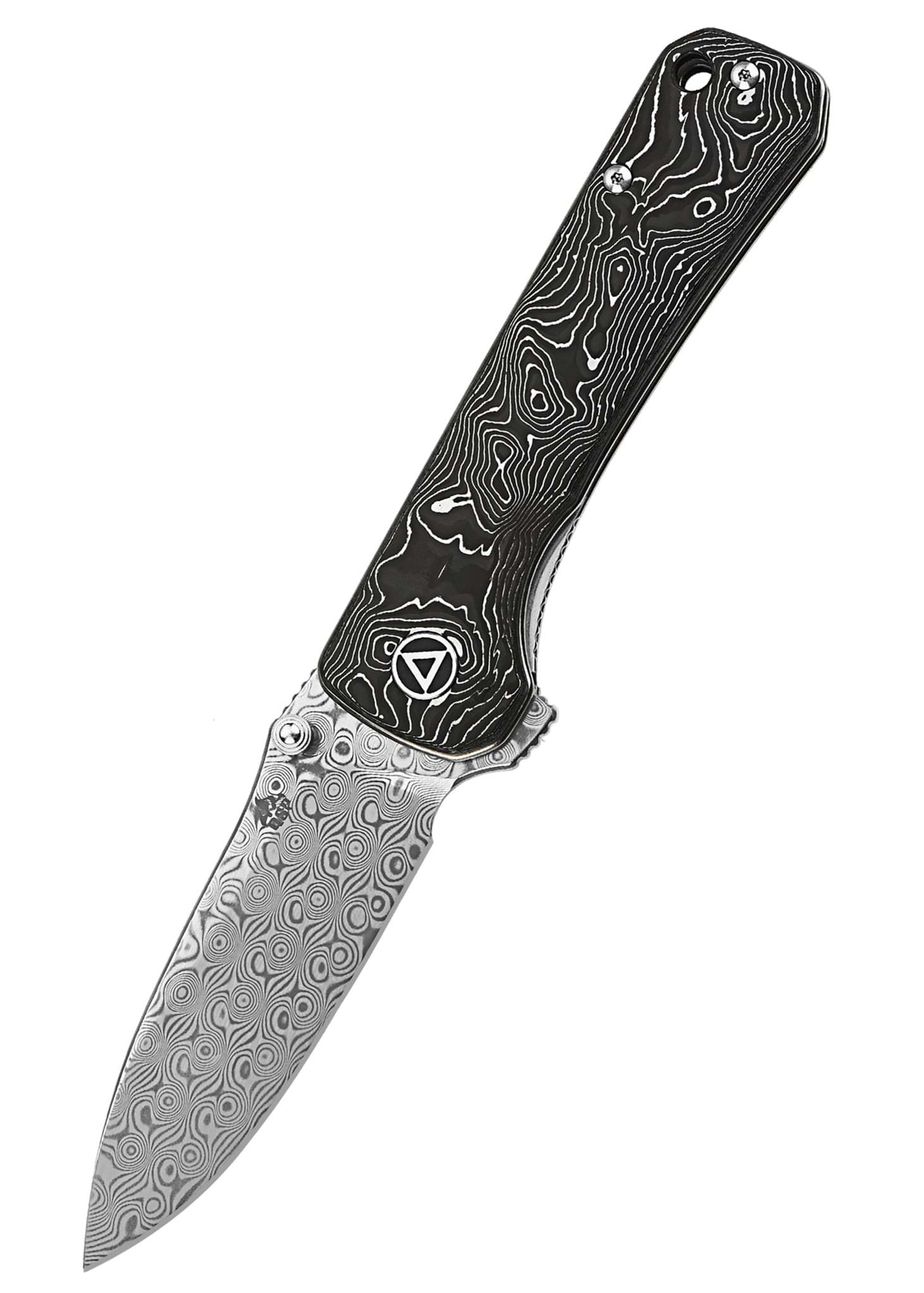 Bild von QSP Knives - Hawk Damast Aluminium Foil CF