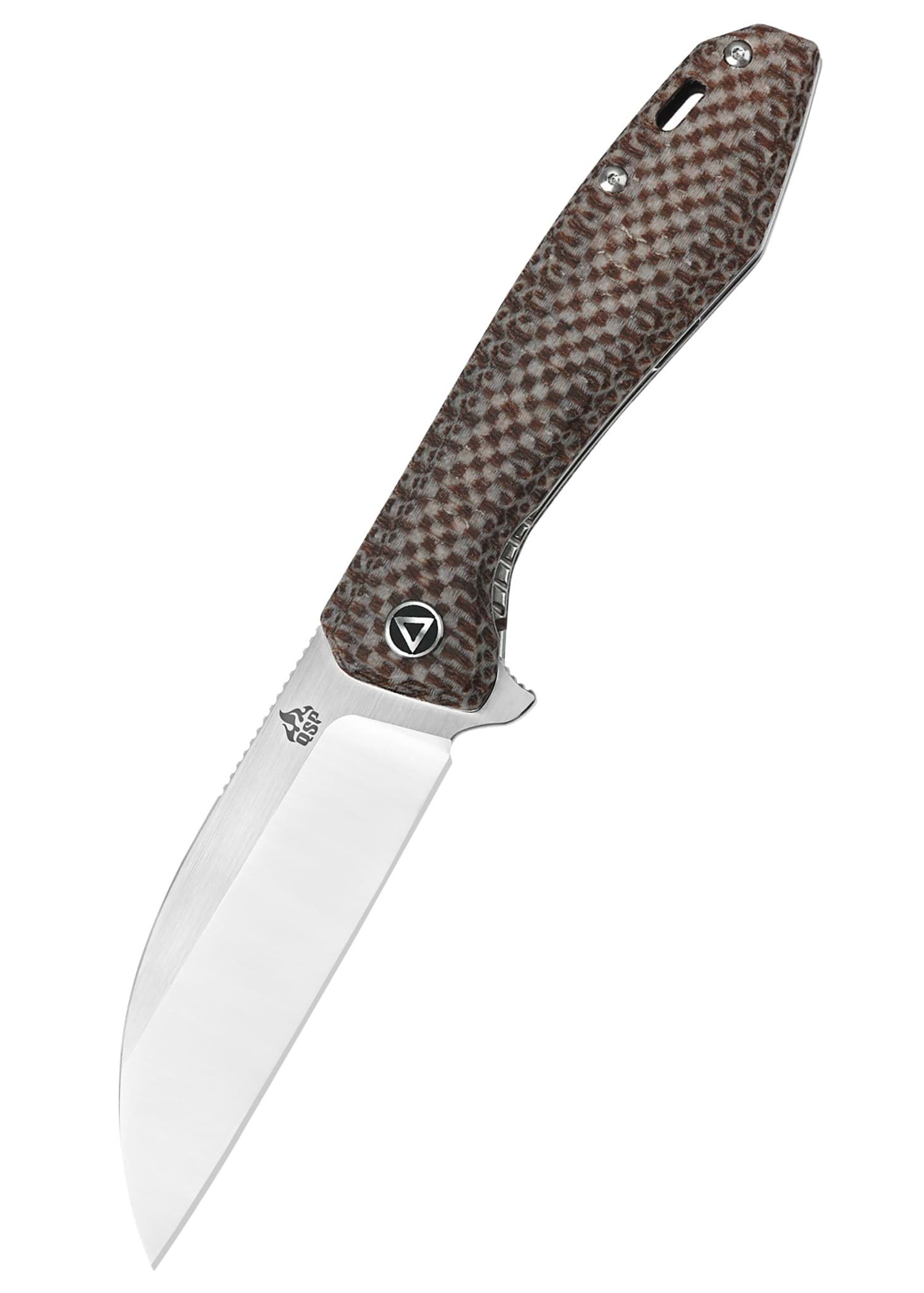 Image de QSP Knives - Pelican Satin Micarta Marron