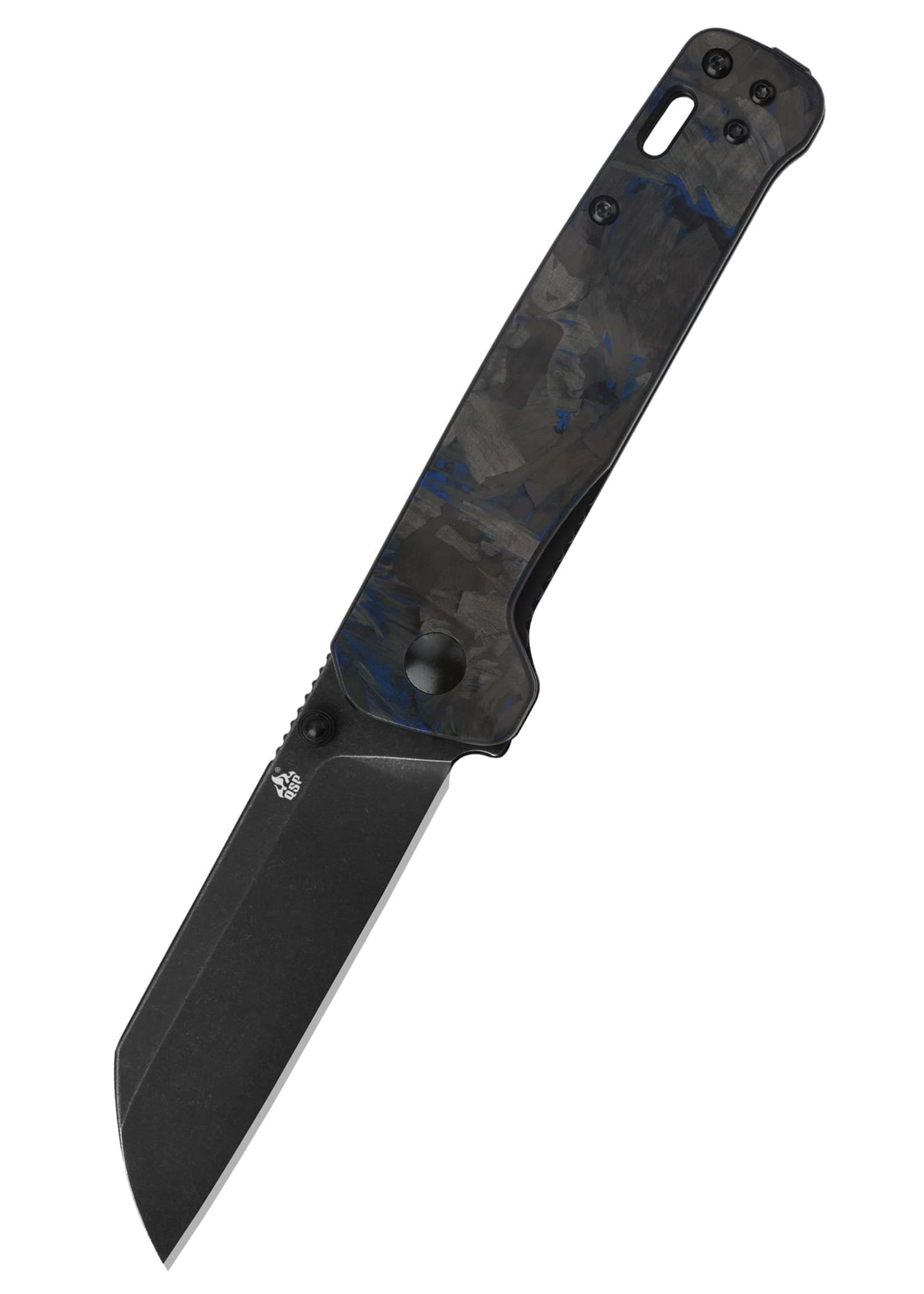 Bild von QSP Knives - Penguin D2 Black-SW G10 mit Karbon-Einlage