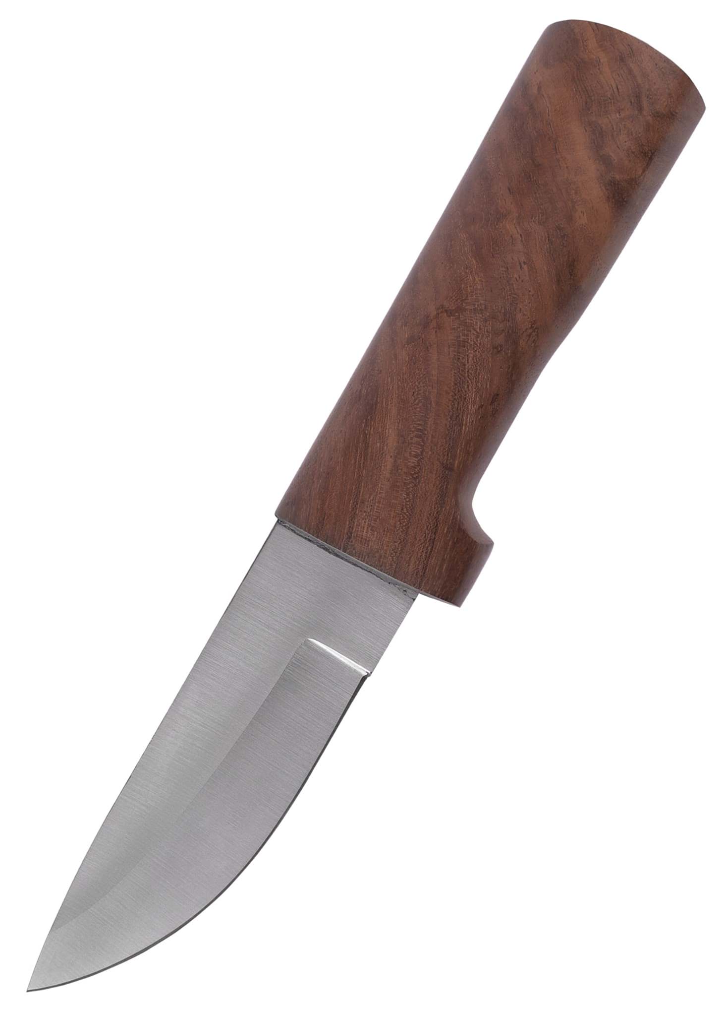 Image de Battle Merchant - Couteau de campement avec manche en bois et étui en cuir