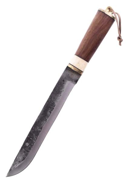 Bild von Battle Merchant - Messer mit Holzgriff und Lederscheide
