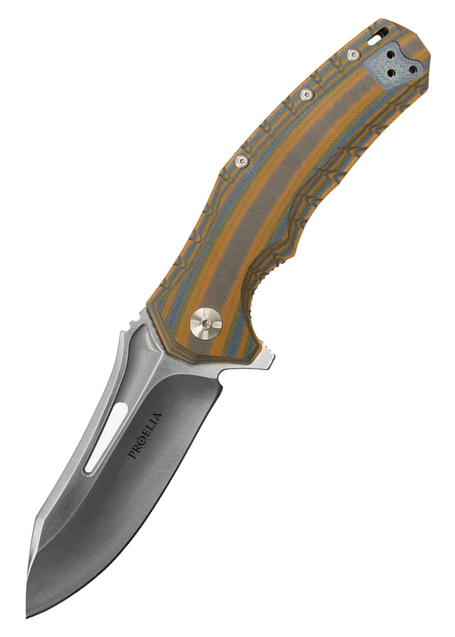 Picture of Defcon - Proelia Drop Point Satin Brown-Blue