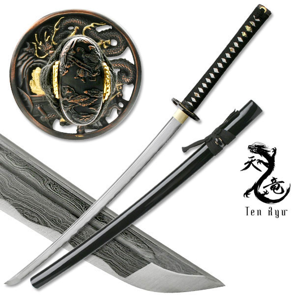 Picture of Ten Ryu - Damascus Dragon Katana 401