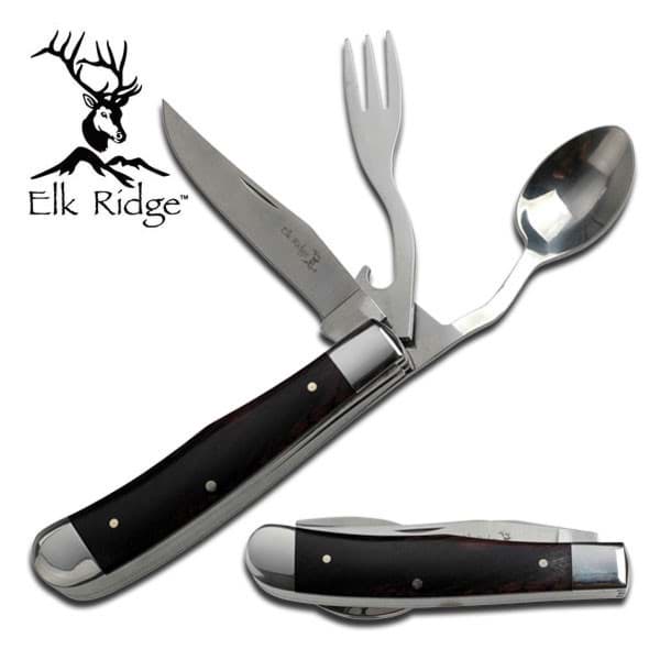 Bild von Elk Ridge - Taschenbesteck Camping Besteck mit Löffel, Gabel und Messer