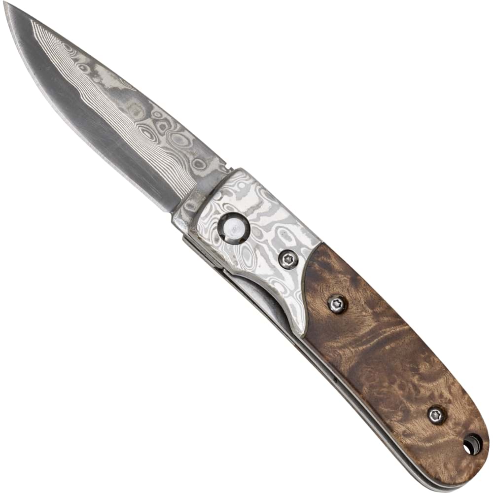 Picture of Haller - Damascus Pocket Knife Root Wood 83100