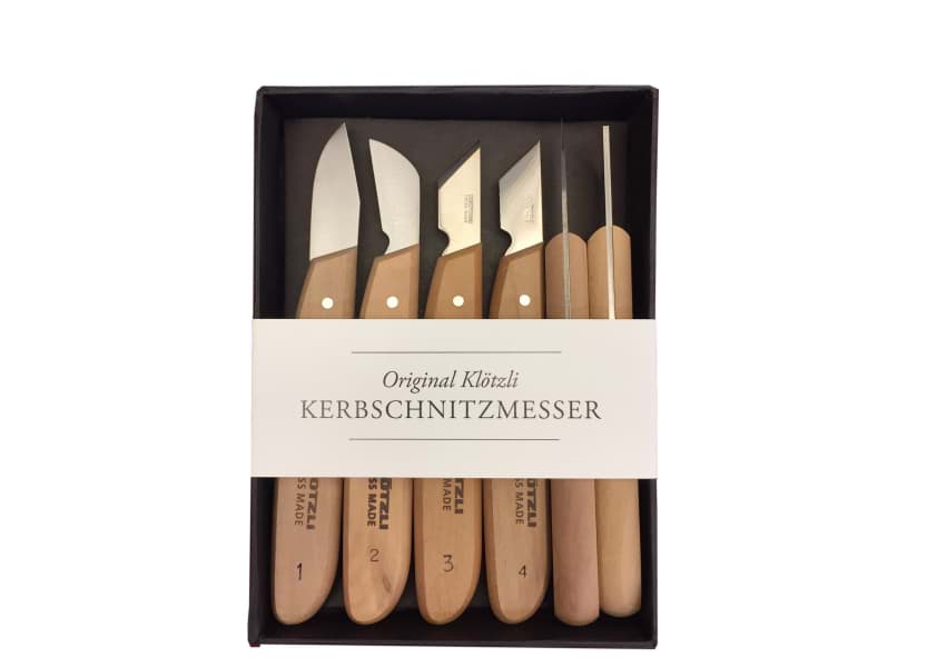 Immagine di Klötzli - Set di coltelli per intaglio a scanalature