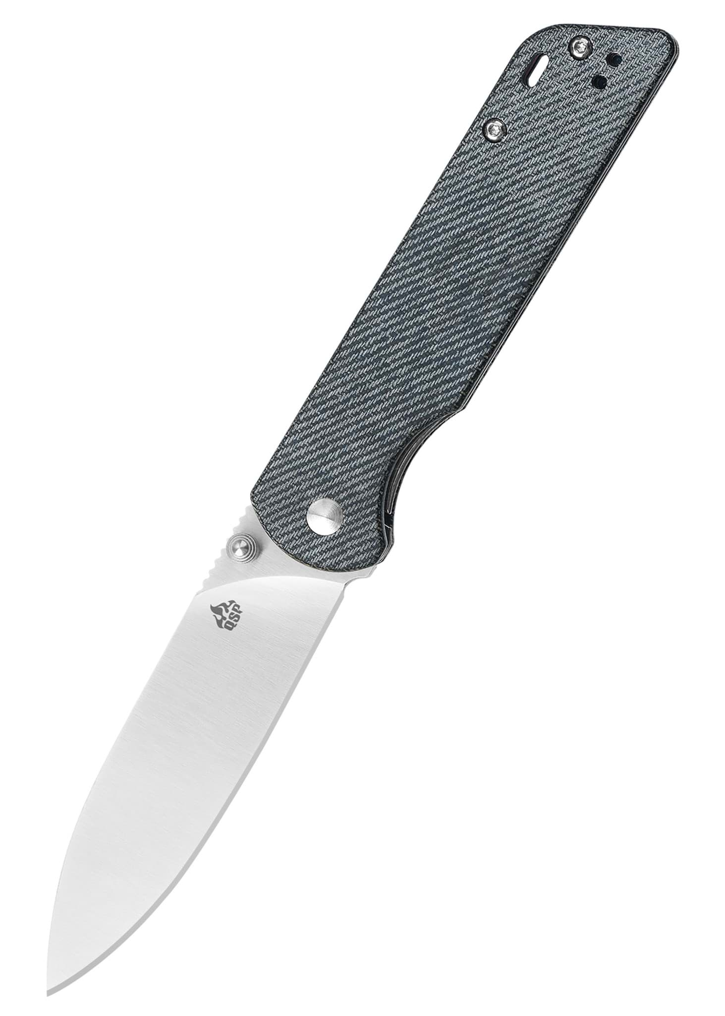 Bild von QSP Knives - Parrot Satin Denim Micarta Griff