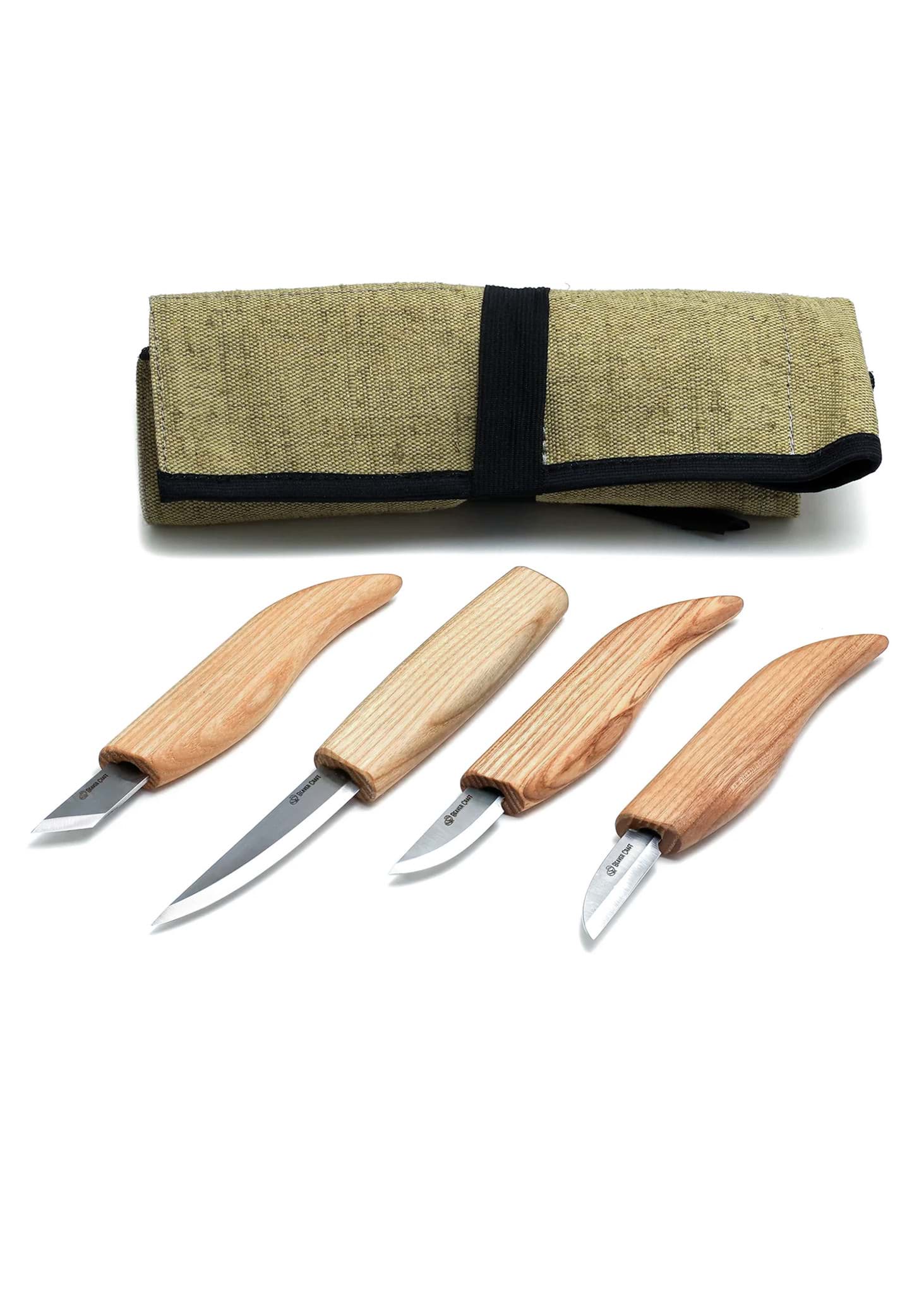Picture of BeaverCraft - Basic Wood Carving Set 4-Piece with Roll